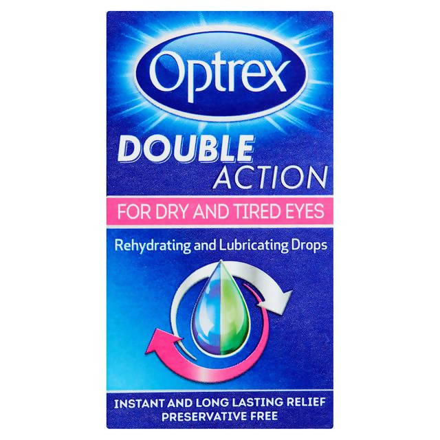 Optrex Double Action Rehydrating & Lubricating Drops 10 ml eye & contact lens care Sainsburys   