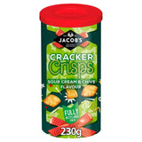 Jacob's Cracker Crisps Sour Cream & Chive 230g Sharing crisps Sainsburys   