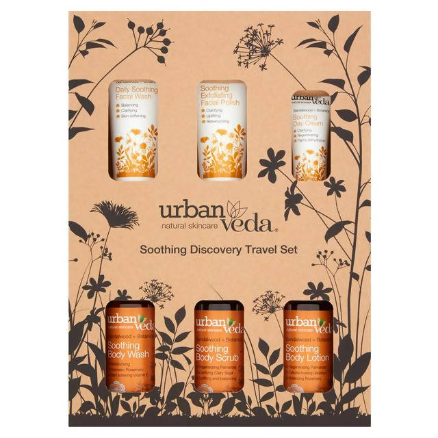 Urban Veda Natural Skincare Soothing Discovery Travel Set gifts Sainsburys   