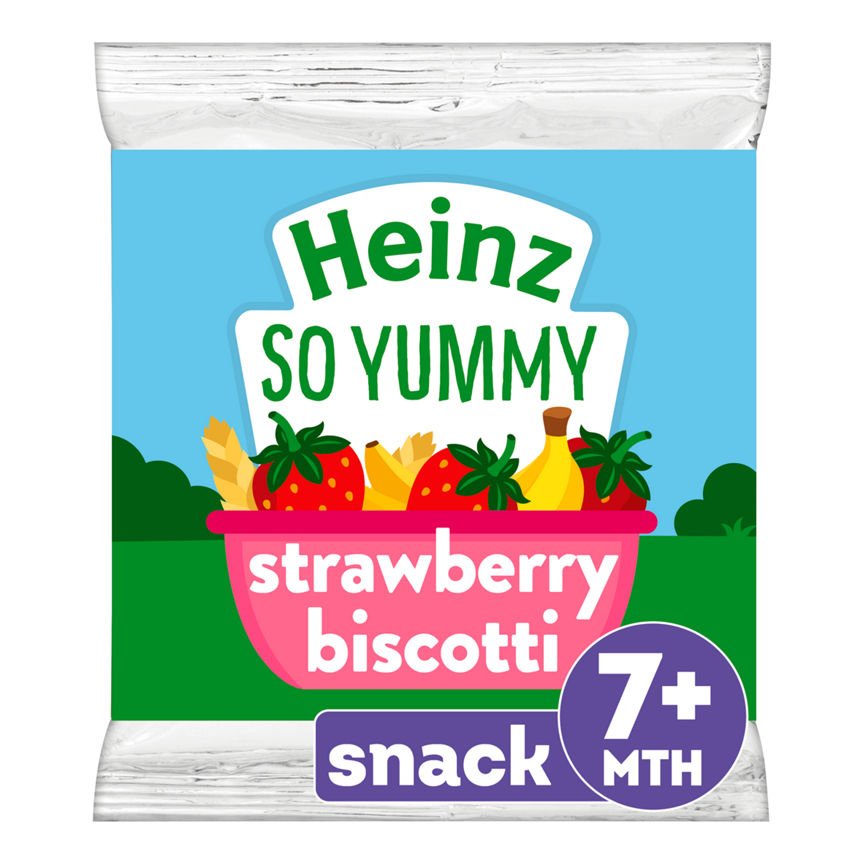 Heinz Strawberry and Banana Biscotti 7+ Months Baby Food ASDA   