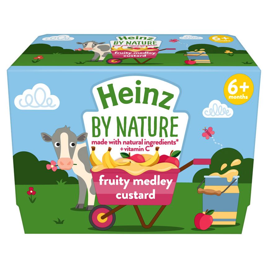 Heinz By Nature Fruit Medley Custard 4+ Months