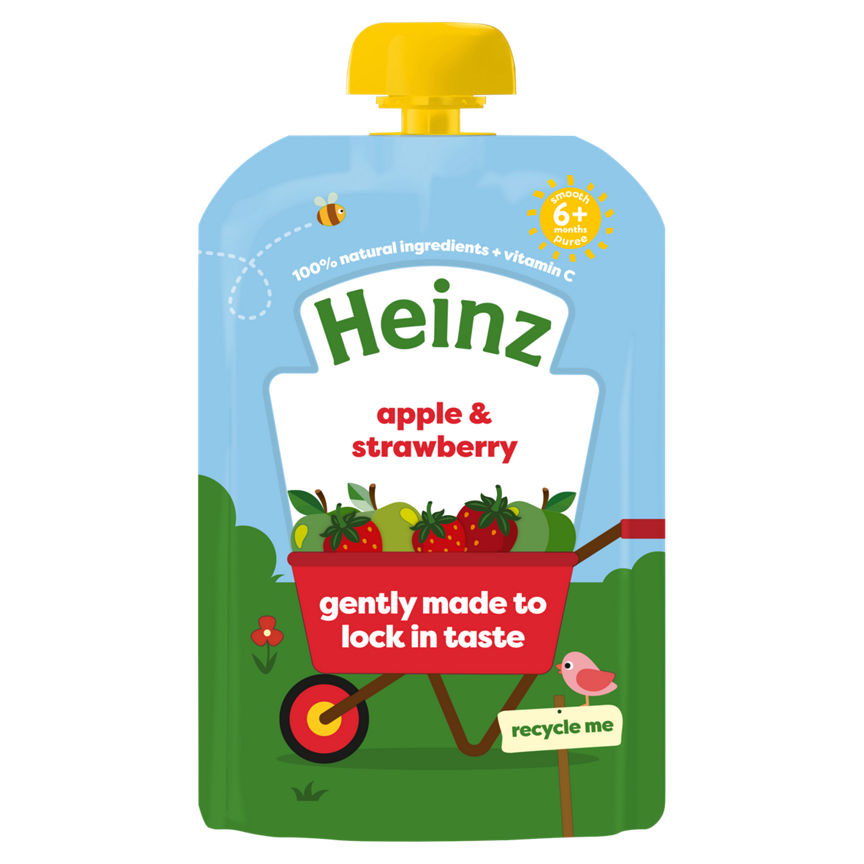 Heinz By Nature Apple & Strawberry 4+ Months Baby Food ASDA   