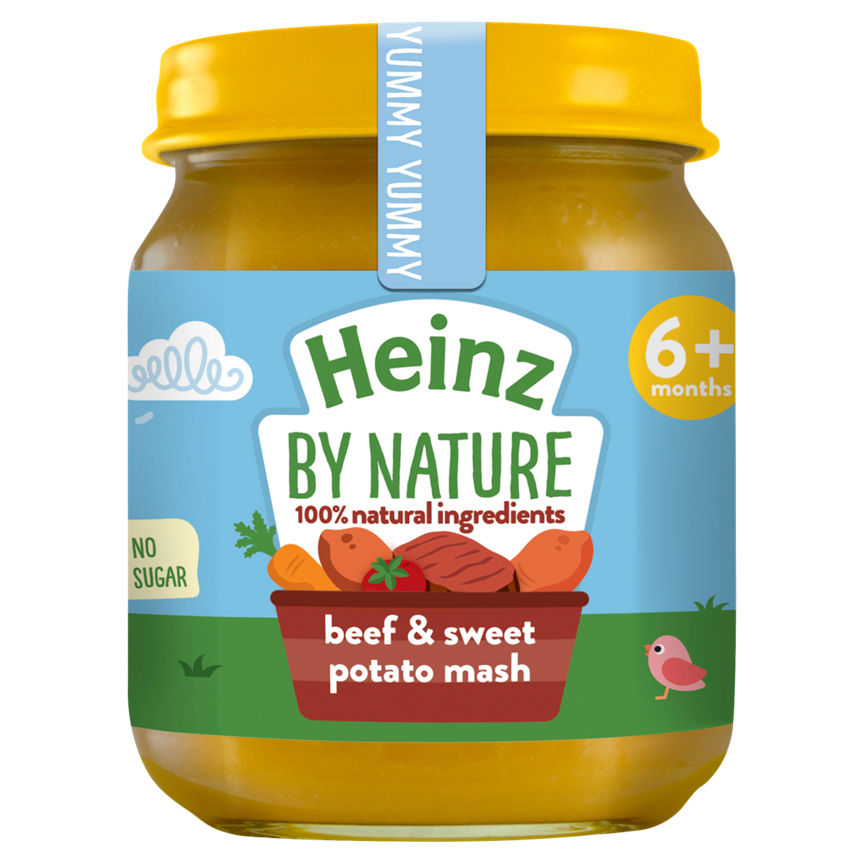 Heinz By Nature Beef & Sweet Potato Mash 4+ Months Baby Food ASDA   