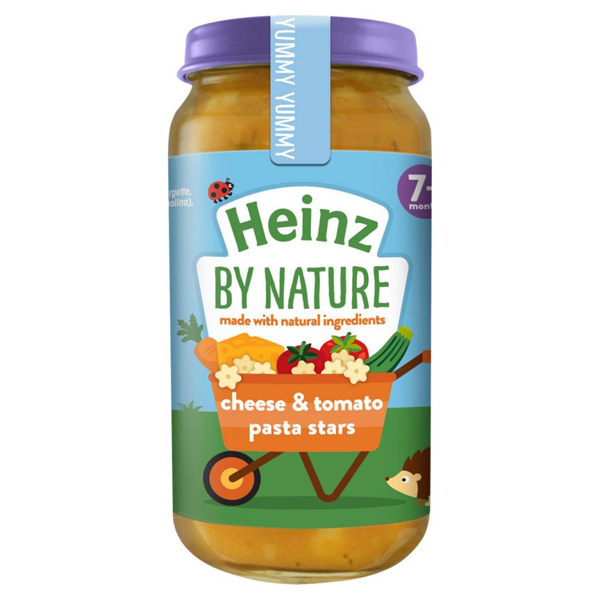 Heinz By Nature Cheese and Tomato Pasta Stars 7+ Months Baby Food ASDA   