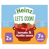 Heinz Let's Cook Tomato & Ricotta Sauce 7+ Months 2 x 80g Baby Food ASDA   