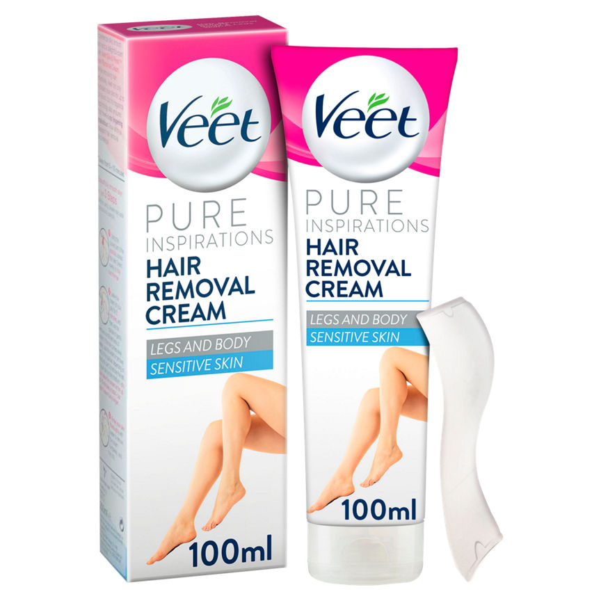 Veet PURE, Hair Removal Cream for Body and Legs, Sensitive Skin 400 mL  (packaging might vary)