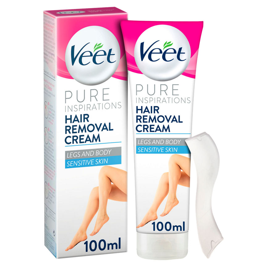 Veet Pure Hair Removal Cream Body & Legs for Sensitive Skin 100ml