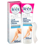 Veet Pure Hair Removal Cream Body & Legs for Sensitive Skin 100ml Women's Toiletries ASDA   