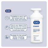 E45 Moisturiser Cream Pump Eye & Ear Health ASDA   