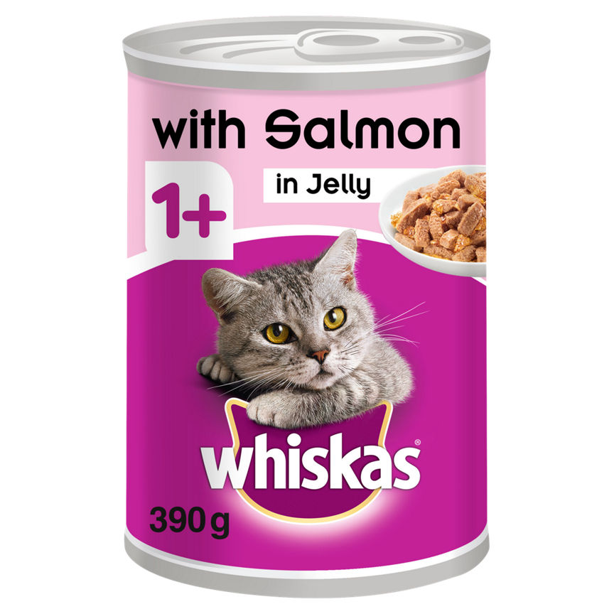 Whiskas Adult Wet Cat Food Tin Salmon in Jelly