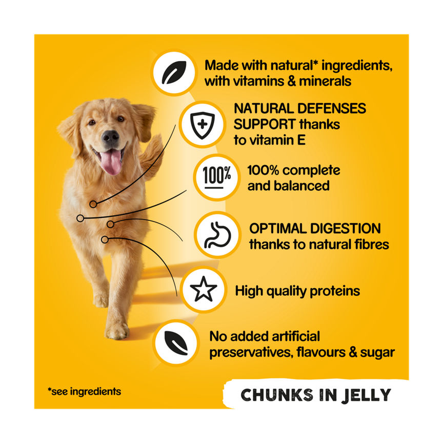 Pedigree Adult Wet Dog Food Tins Mixed in Jelly