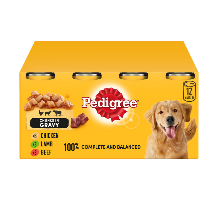Pedigree Adult Wet Dog Food Tins Mixed in Gravy GOODS ASDA   