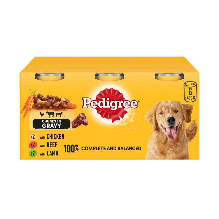Pedigree Adult Wet Dog Food Tins Country Casseroles in Gravy - McGrocer