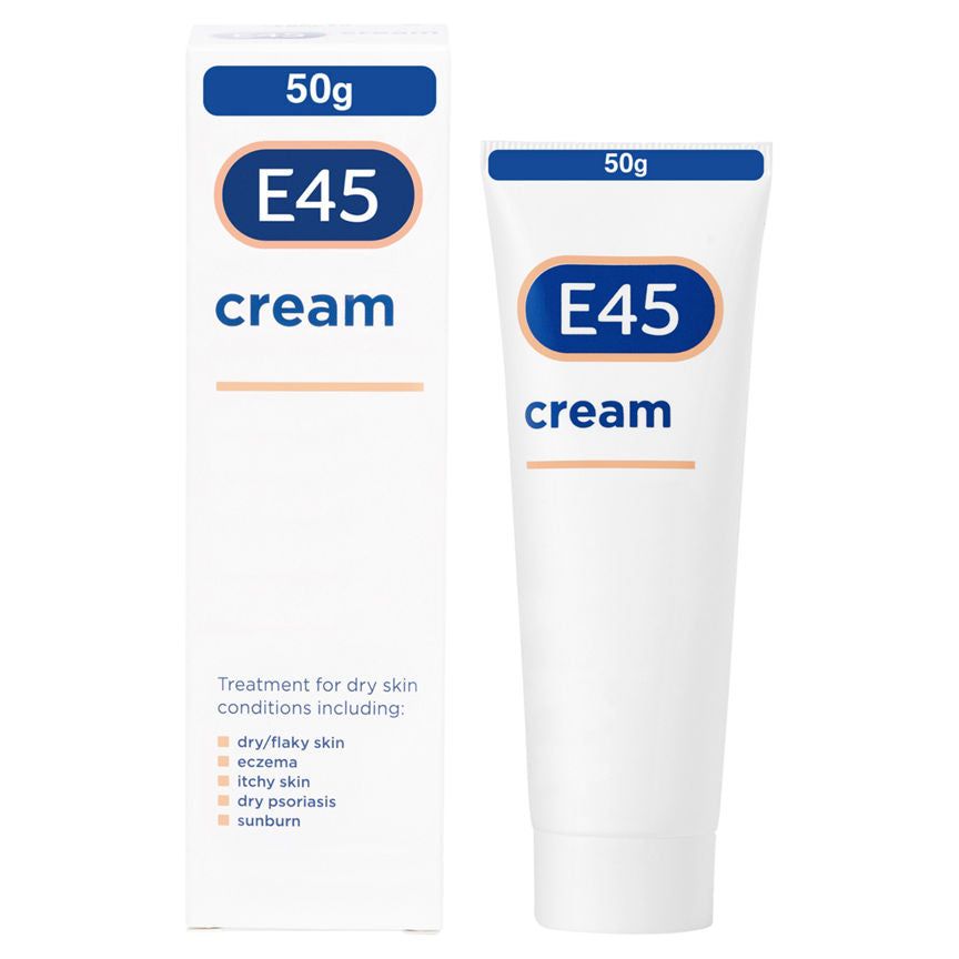 E45 Moisturiser Cream, body, face and hands cream for very dry skin 350g Body Care ASDA   