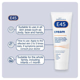 E45 Moisturiser Cream, body, face and hands cream for very dry skin 350g Body Care ASDA   