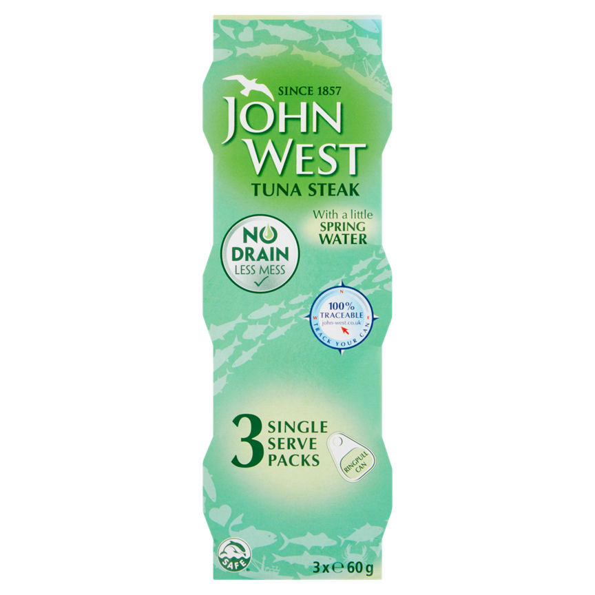 John West No Drain Tuna Steak with a Little Spring Water Canned & Packaged Food ASDA   