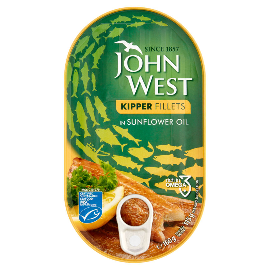 John West Kipper Fillets in Sunflower Oil Canned & Packaged Food ASDA   