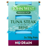 John West No Drain Fridge Pot Tuna Steak with a Little Brine 3 Pack Canned & Packaged Food ASDA   