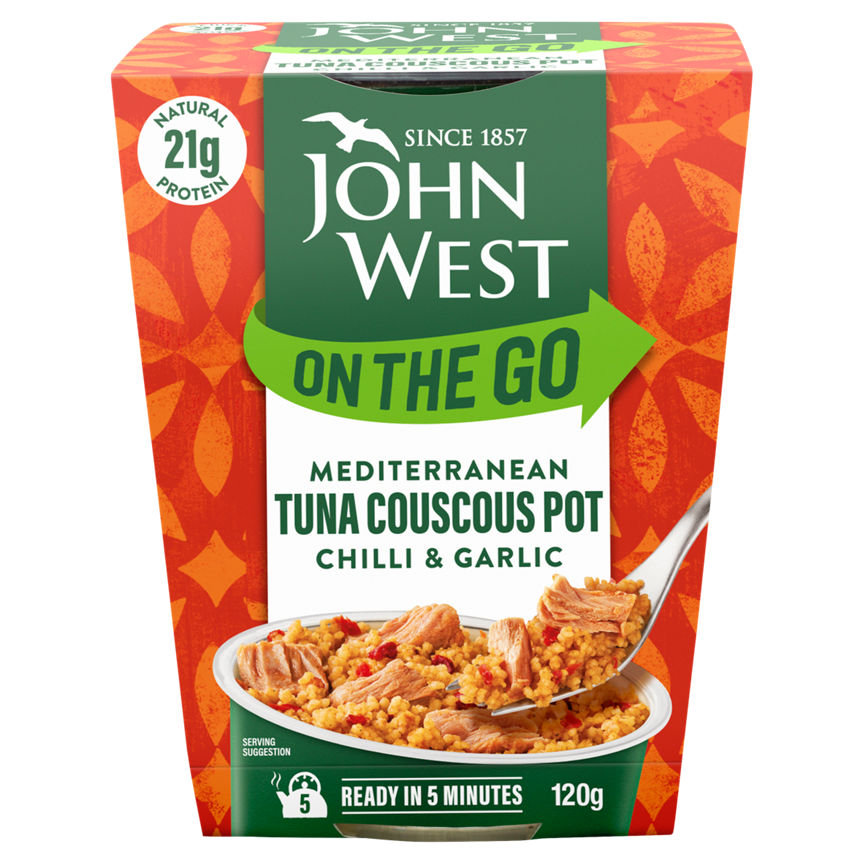 John West On the Go Mediterranean Tuna Couscous Pot Chilli & Garlic Canned & Packaged Food ASDA   