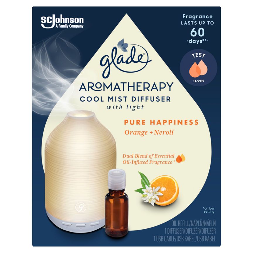 Glade Aromatherapy Mist Diffuser Pure Happiness with Orange + Neroli