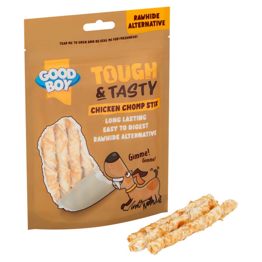 Good Boy Tough & Tasty Chicken Chomp Sticks Rawhide Alternative Dog Treats