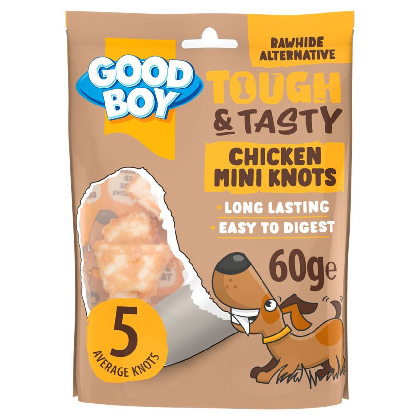 Good Boy Tough & Tasty Mini Knots Rawhide Alternative Dog Treats Dog Food & Accessories ASDA   