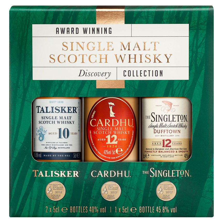 Classic Single Malt Scotch Whisky Gift Set Liqueurs & Spirits ASDA   