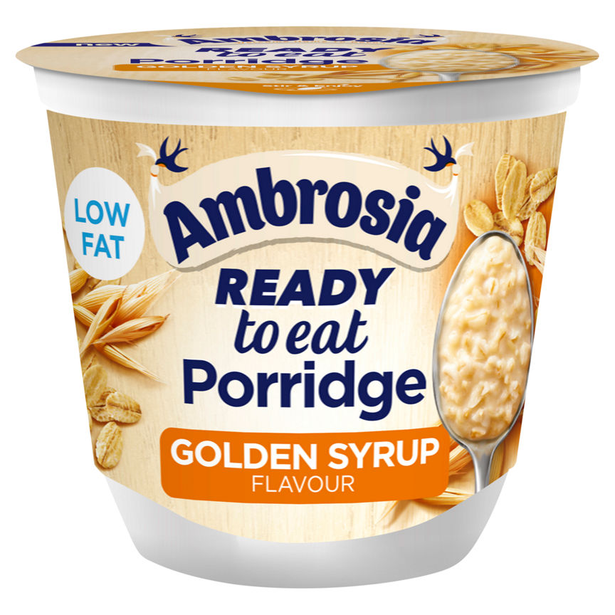 Ambrosia Ready to Eat Porridge Pot Golden Syrup Flavour Cereals ASDA   