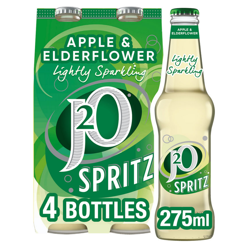 J2O Apple & Elderflower Spritz 4 Pack Fizzy & Soft Drinks ASDA   