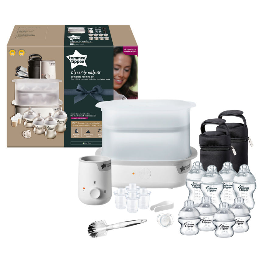 Tommee Tippee Closer to Nature Complete Feeding Set with Electric Steam Steriliser