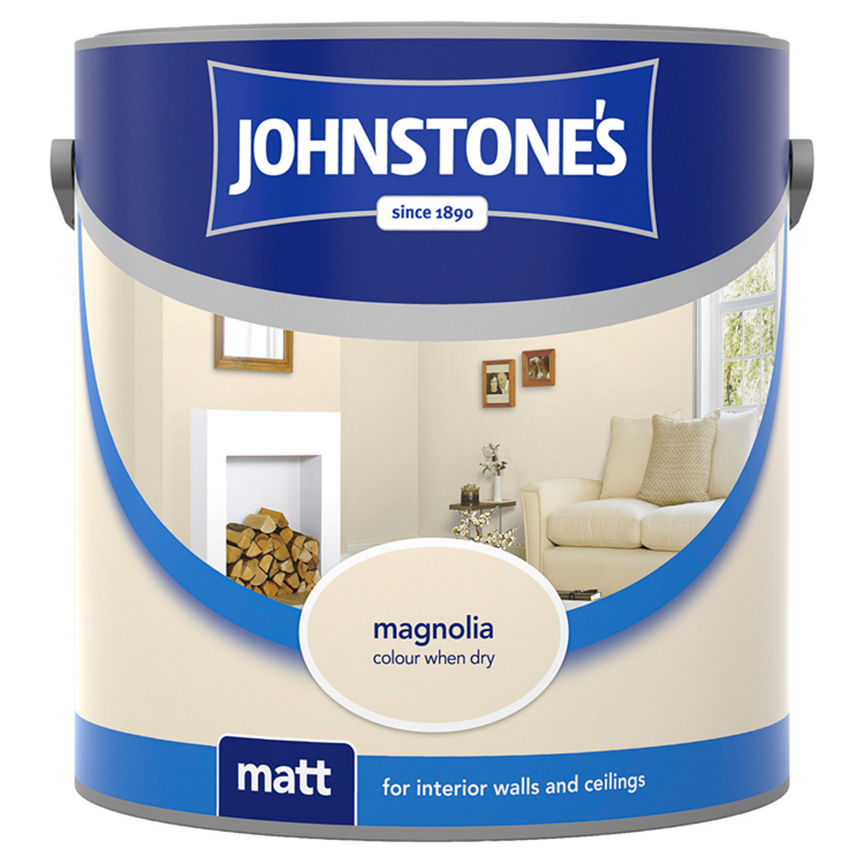 Johnstone's Magnolia Matt Emulsion Paint DIY ASDA   