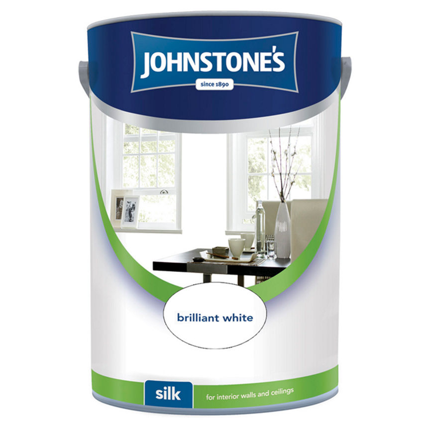 Johnstone's Brilliant White Silk Emulsion Paint DIY ASDA   