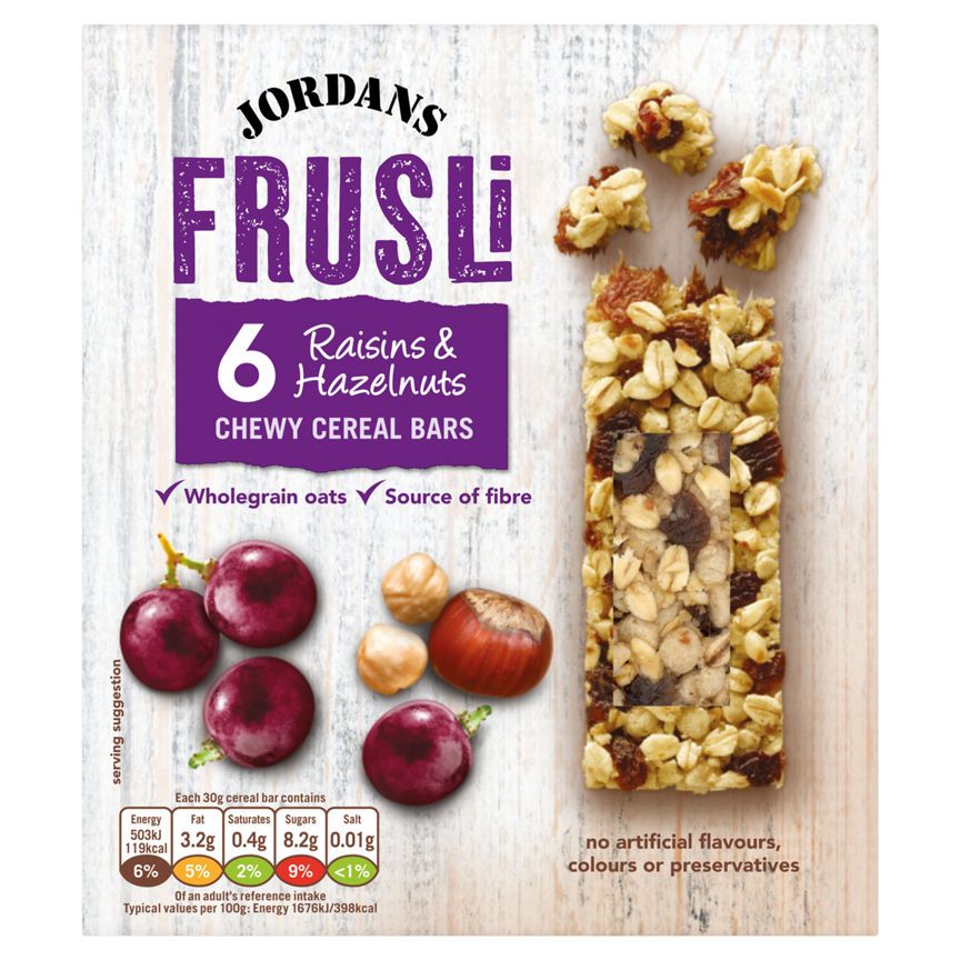 Jordans Frusli Raisins & Hazelnuts Chewy Cereal Bars Cereals ASDA   