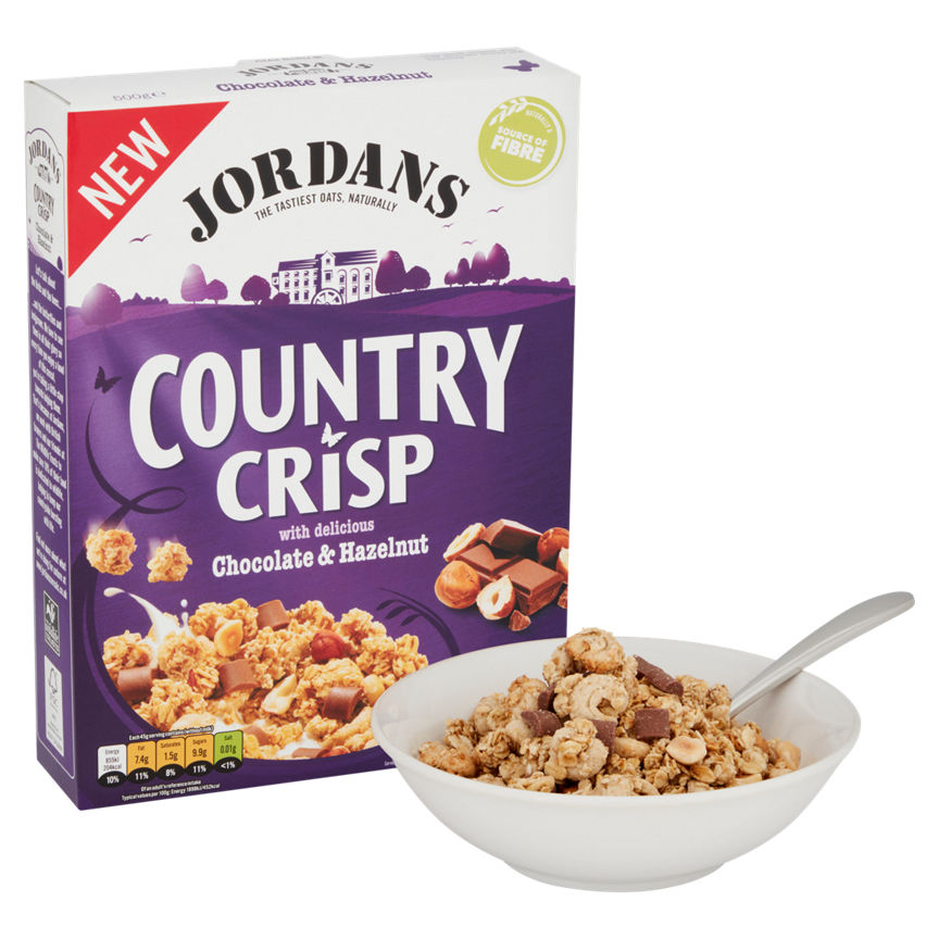 Jordans Country Crisp with Delicious Chocolate & Hazelnut Cereals ASDA   