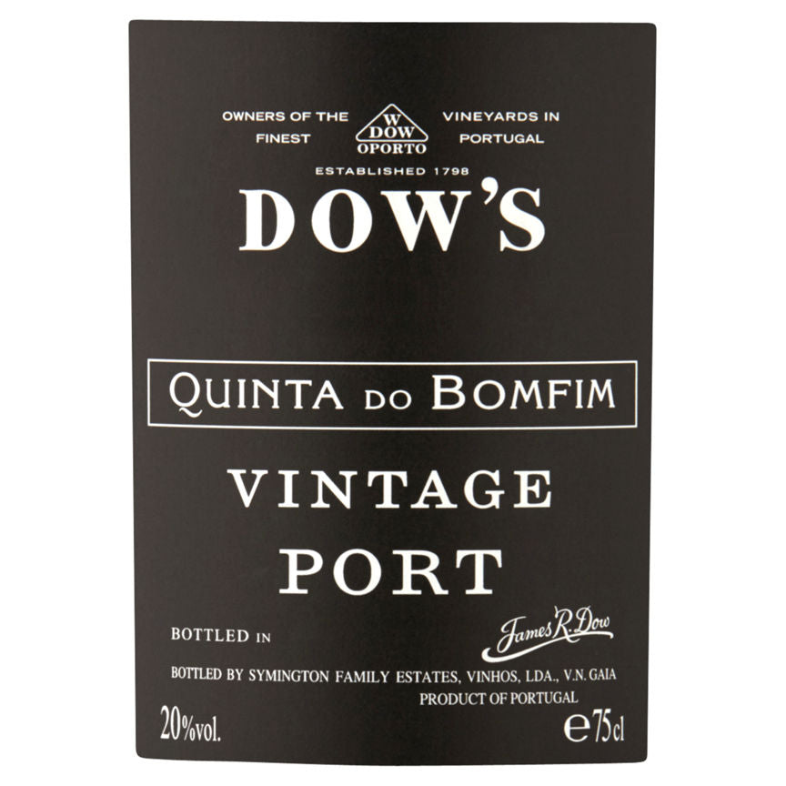 Dow's Quinta do Bomfim Vintage Port Liqueurs & Spirits ASDA   