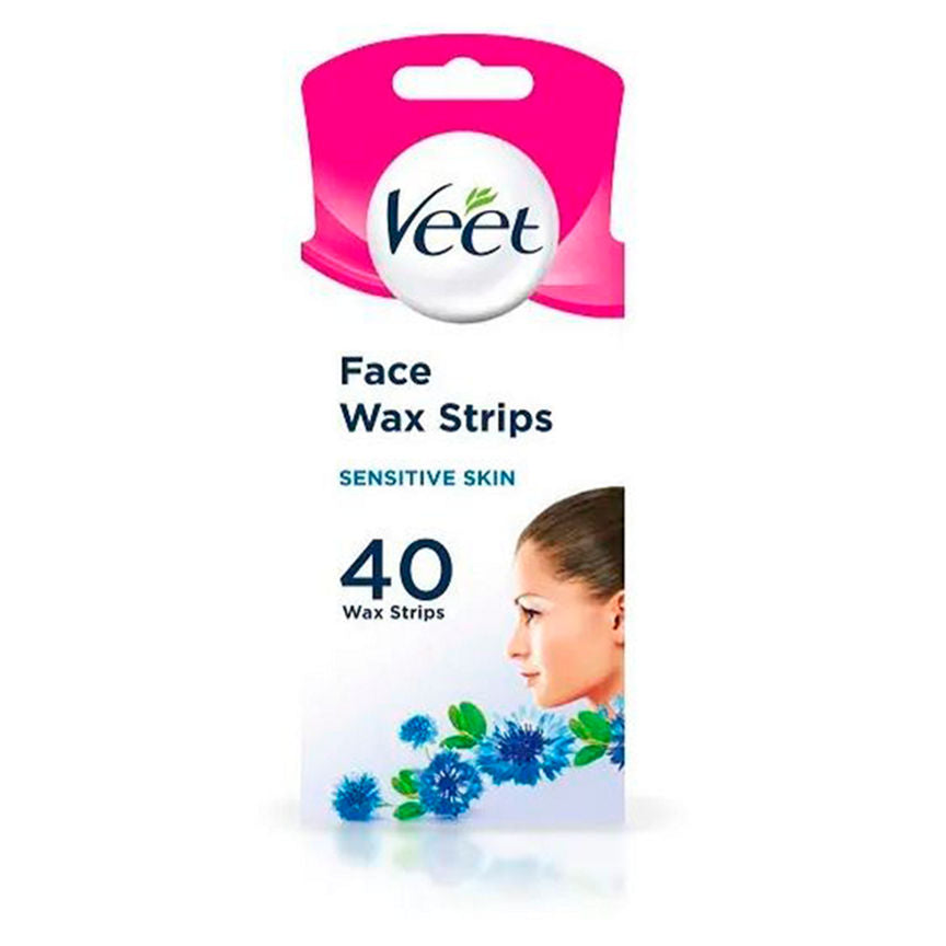 Veet Wax Strips Face for Sensitive Skin, 40 Wax Strips Women's Toiletries ASDA   