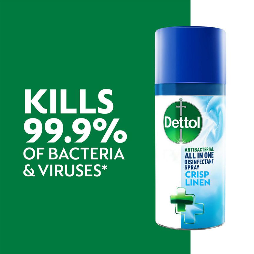 Dettol All-In-One Disinfectant Spray, Crisp Linen