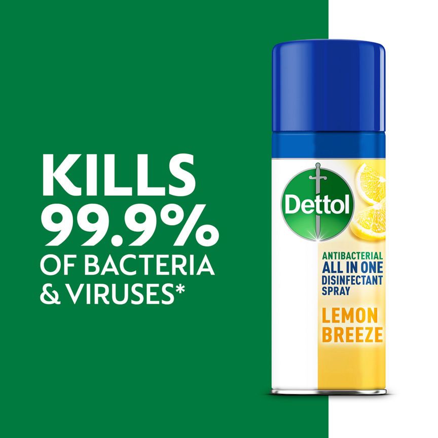 Dettol All-In-One Disinfectant Spray, Lemon Breeze