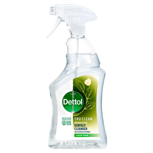 Dettol Tru Clean Antibacterial Surface Cleaning Spray Crisp Pear Accessories & Cleaning ASDA   