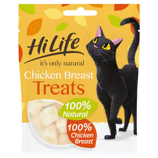 HiLife 100% Chicken Breast Treats Cat Food & Accessories ASDA   