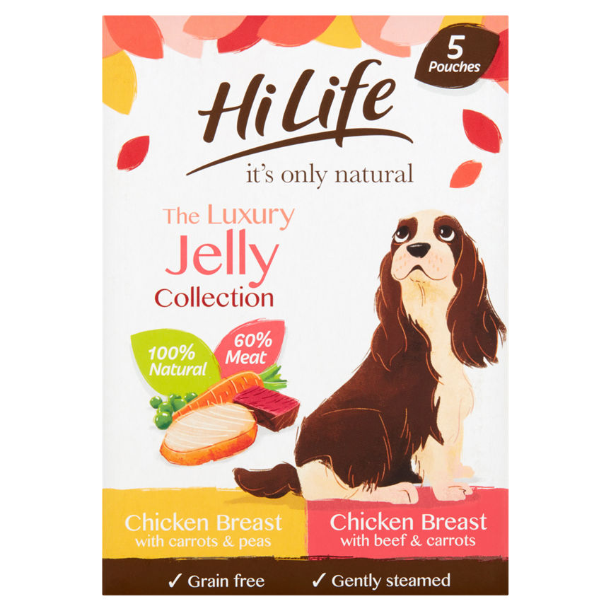 HiLife It's Only Natural Grain Free Chicken & Vegetable in Jelly Adult Dog Food Pouches