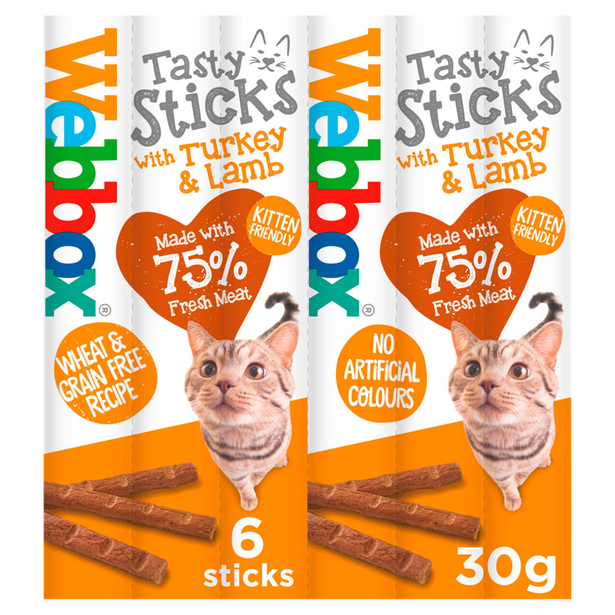 Webbox Cats Delight Treats Tasty Sticks with Turkey & Lamb 6 Pack