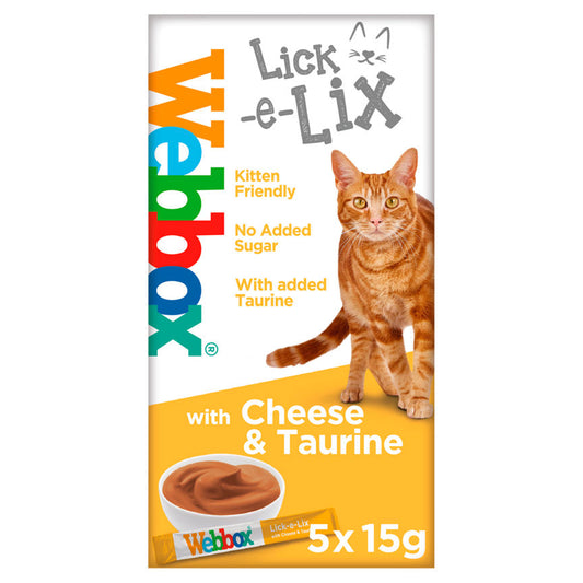 Webbox Lick-e-Lix Yoghurt with Cheese & Taurine 5 Pack Cat Food & Accessories ASDA   
