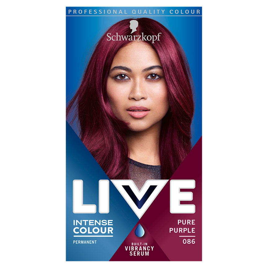 Schwarzkopf Live Permanent Hair Colour Pure Purple 86 Hair Colourants & Dyes ASDA   