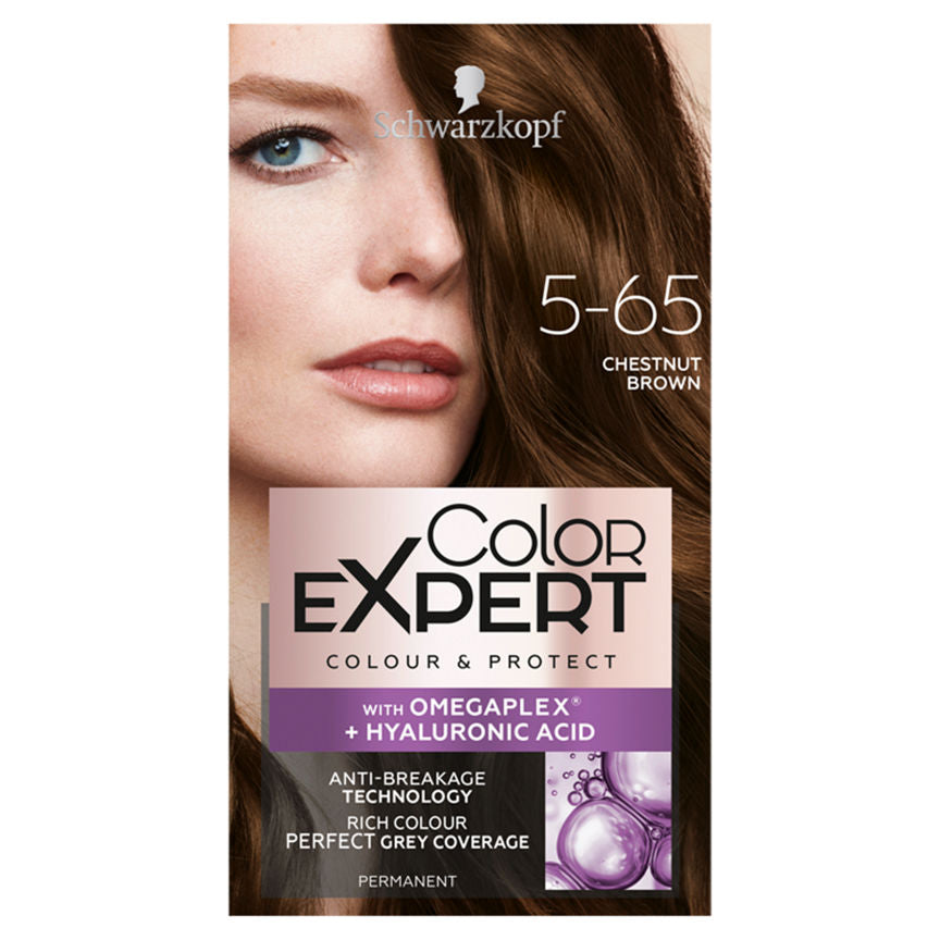 Schwarzkopf Color Expert OMEGAPLEX & Hyaluronic Acid Colour & Protect 5-65 Chestnut Brown Hair Colourants & Dyes ASDA   