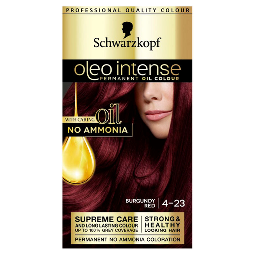 Schwarzkopf Oleo Intense 4-23 Burgundy Red No Ammonia Permanent Hair Dye