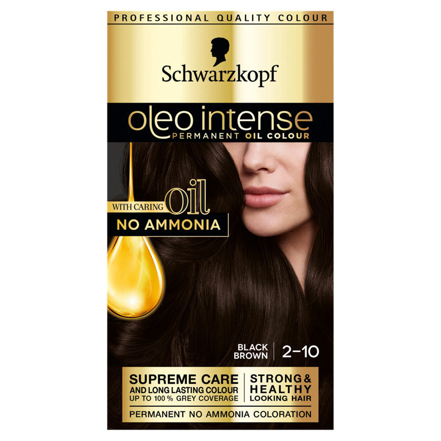 Schwarzkopf Oleo Intense 2-10 Black Brown No Ammonia Permanent Hair Dye