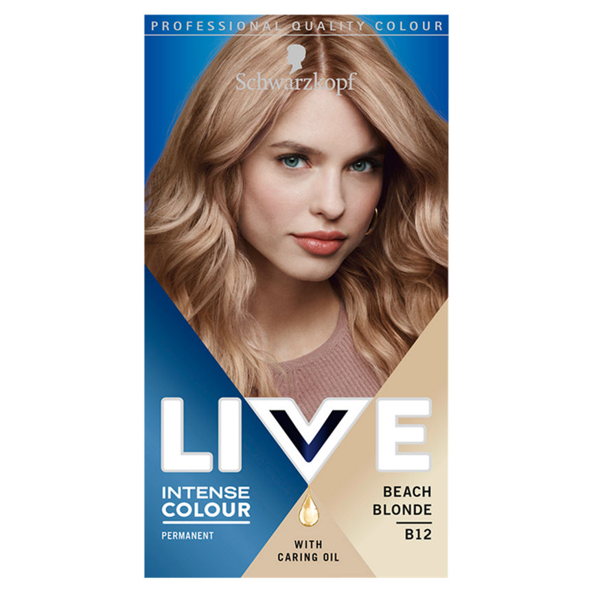 Schwarzkopf Live Intense Colour Permanent Beach Blonde B12 Hair Colourants & Dyes ASDA   