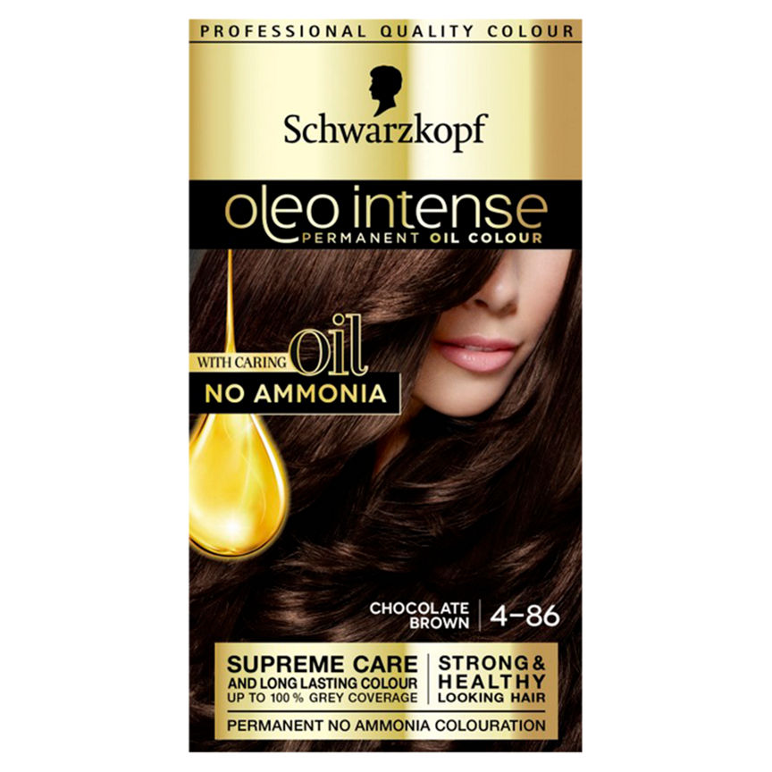 Schwarzkopf Oleo Intense 4-86 Chocolate Brown No Ammonia Permanent Hair Dye