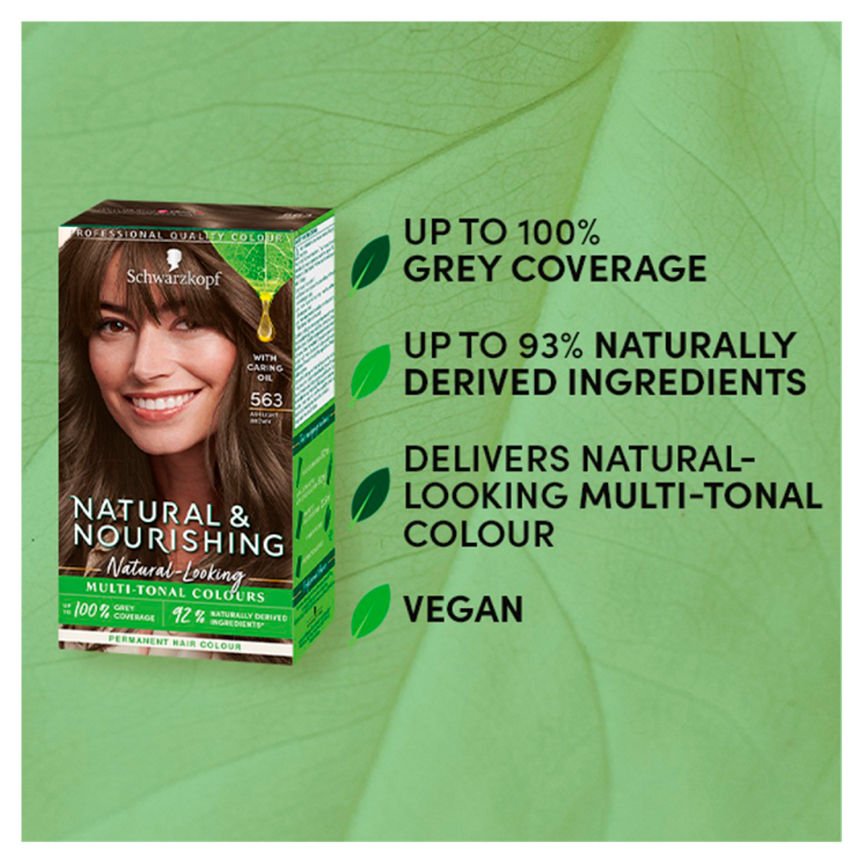 Schwarzkopf Natural & Nourishing Vegan Brown Hair Dye Ash Light Brown 563 Permanent